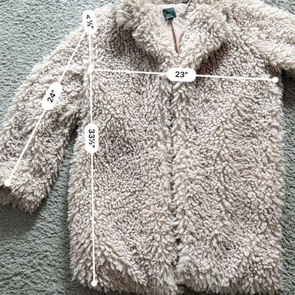 Wild Fable Beige Longline Sherpa Teddy Jacket - Picture 9 of 9